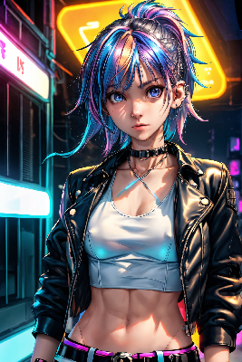 Rainbow Hair Punker 26