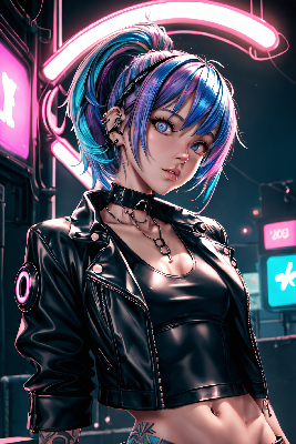 Rainbow Hair Punker 29